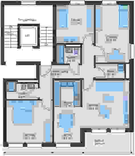 Bild Grundriss Haustyp2 1. OG Links Bild Grundriss Haustyp2 1. OG Links