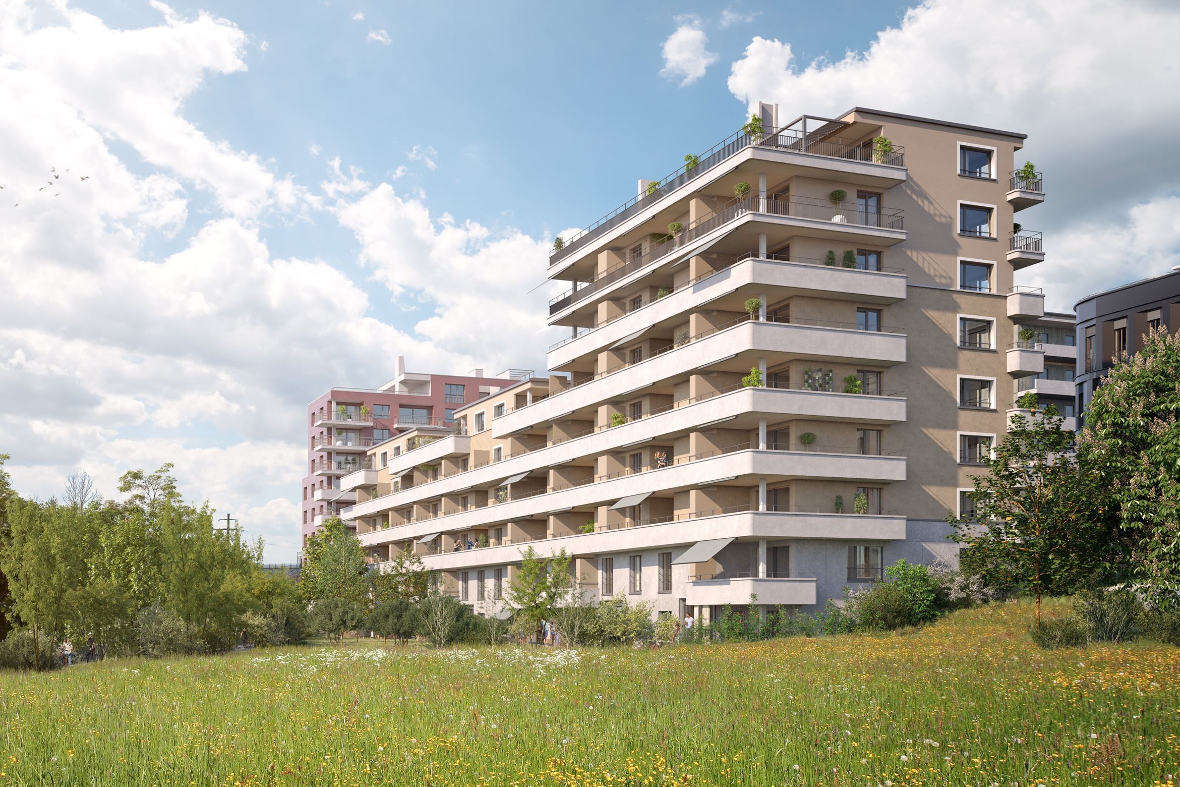 CHAMA, Projekt Columbus, Aussenansicht, Visualisierung CHAMA, Projekt Columbus, Aussenansicht, Visualisierung