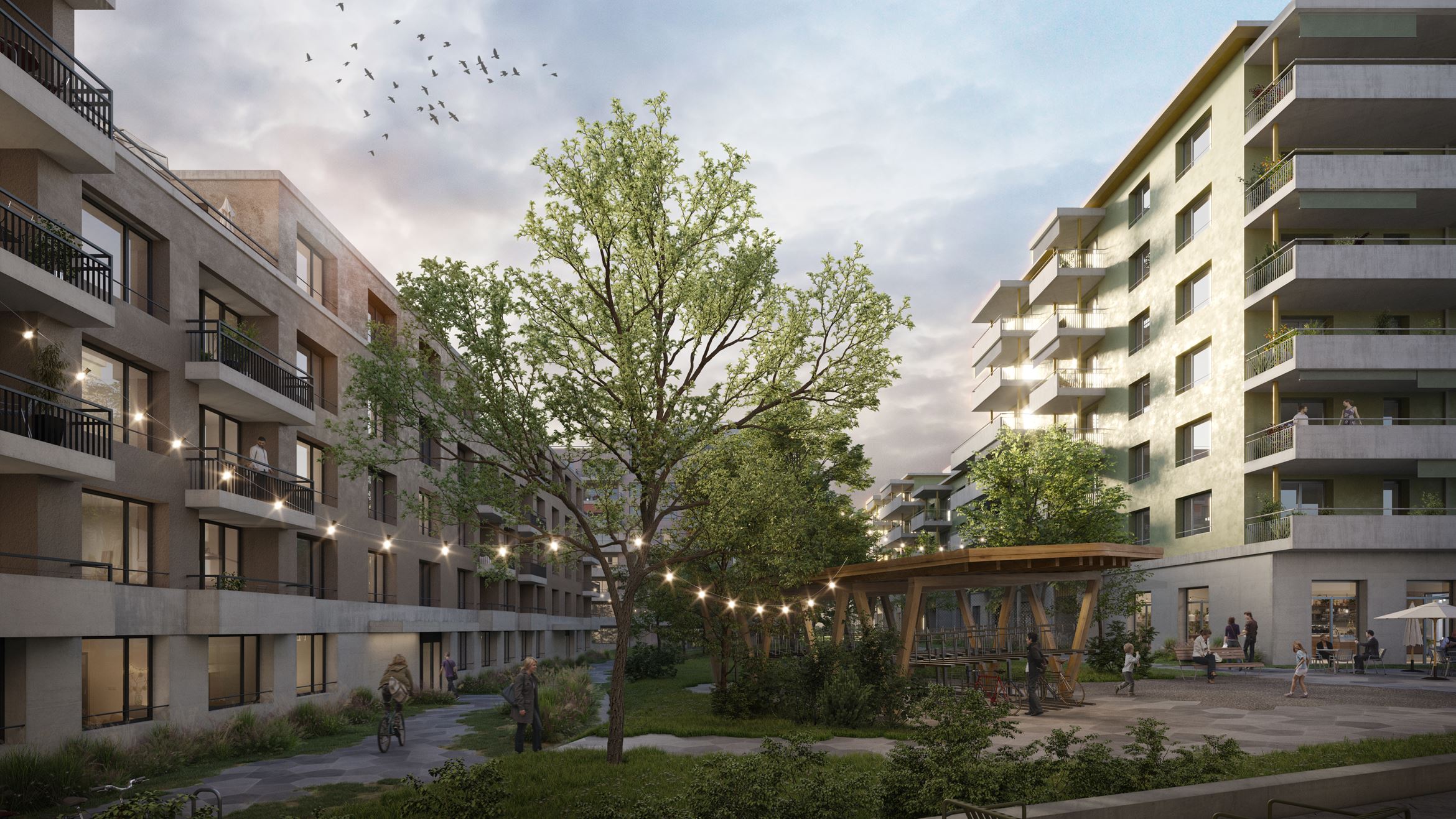 20H14 HIAG Cham Nord 210121 COURTYARD 20H14 HIAG Cham Nord 210121 COURTYARD