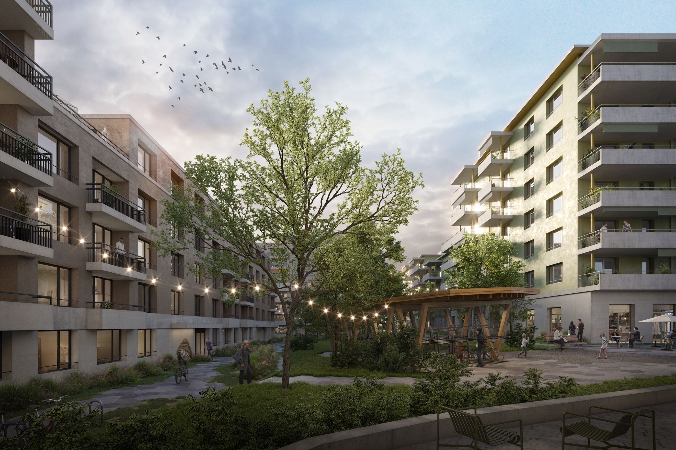 20H14 HIAG Cham Nord 210121 COURTYARD 20H14 HIAG Cham Nord 210121 COURTYARD