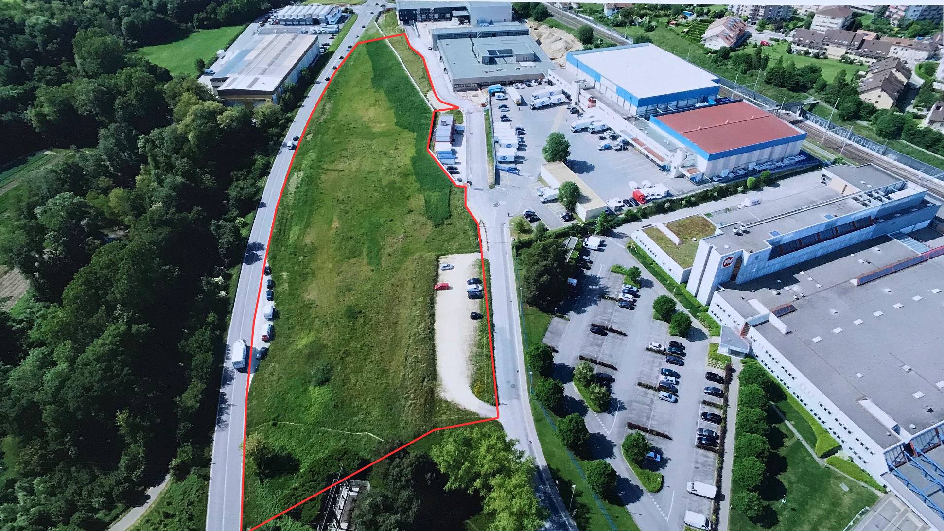 Drohnenaufnahme Areal in Bussigny