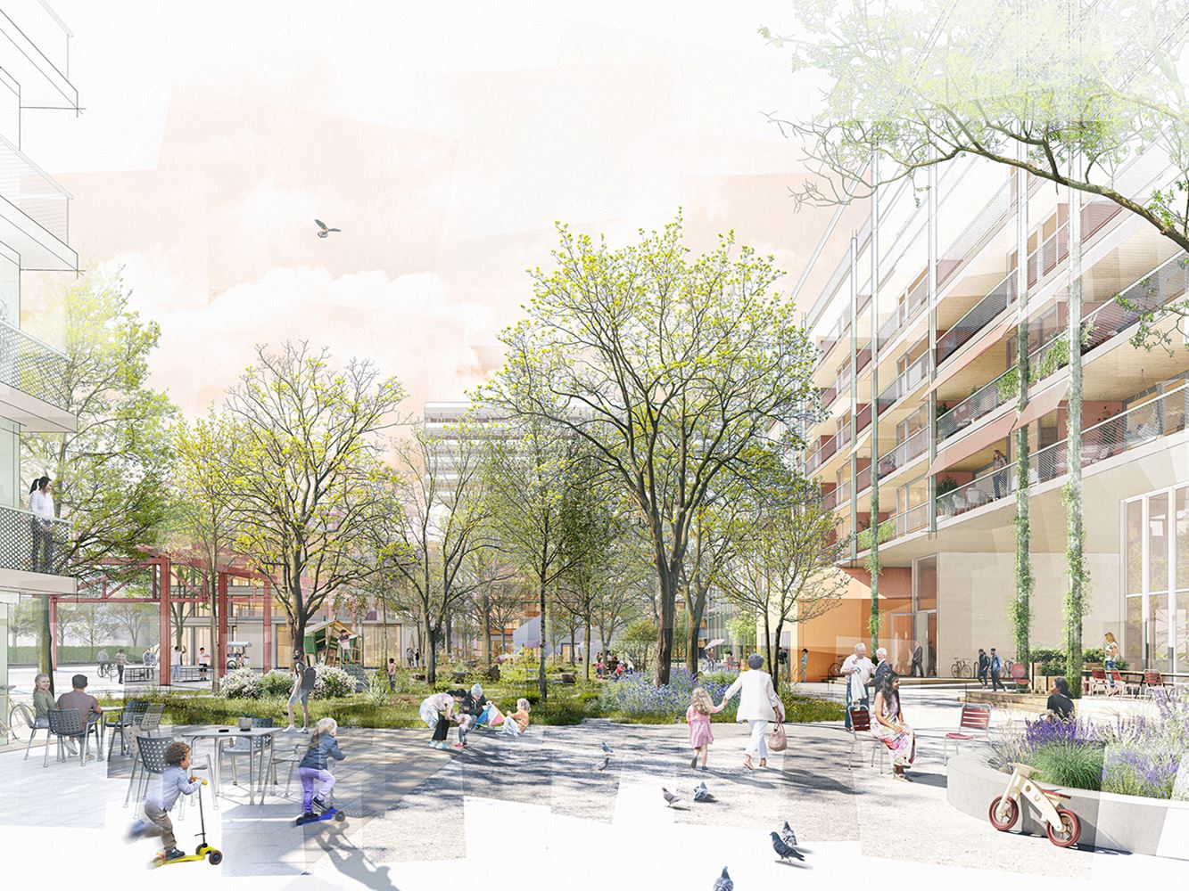 Vielfältige Nutzungen im Süden des Areals Vielfältige Nutzungen im Süden des Areals